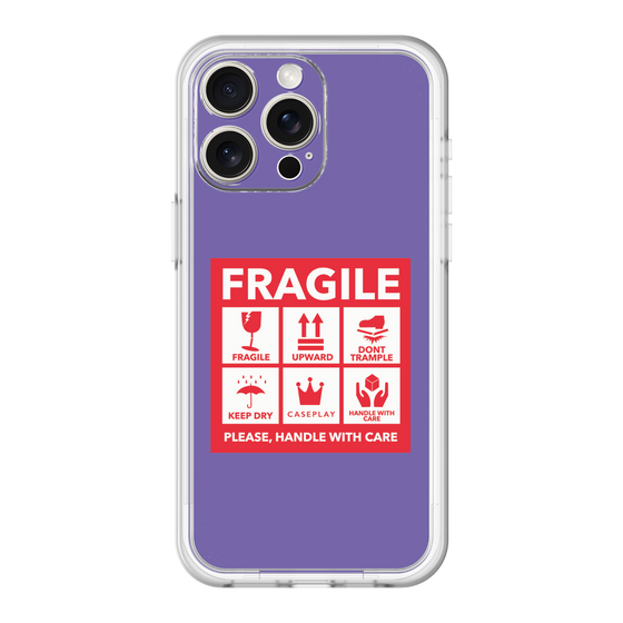 スリムプロテクションプレミアムケース［ FRAGILE Sticker - Purple ］