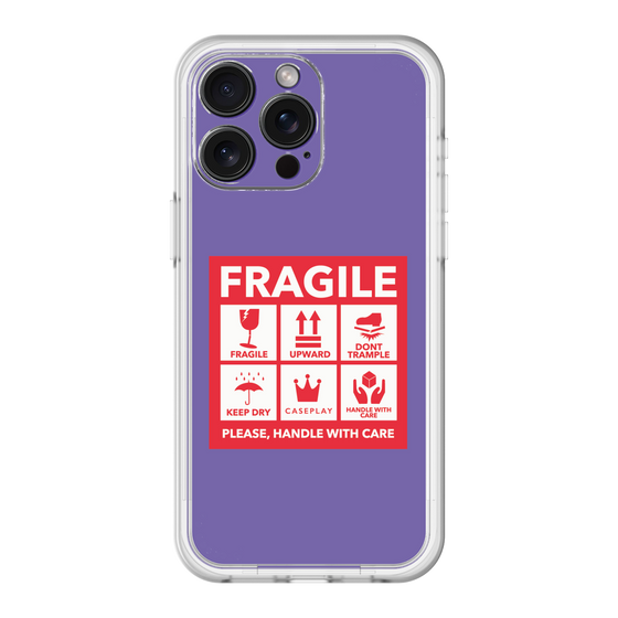スリムプロテクションプレミアムケース［ FRAGILE Sticker - Purple ］