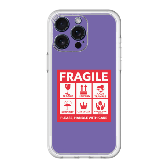 スリムプロテクションプレミアムケース［ FRAGILE Sticker - Purple ］