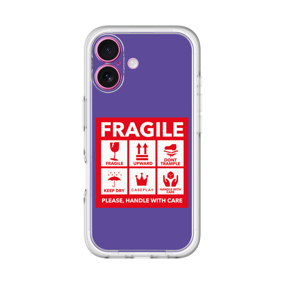 スリムプロテクションプレミアムケース［ FRAGILE Sticker - Purple ］