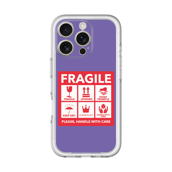 スリムプロテクションプレミアムケース［ FRAGILE Sticker - Purple ］