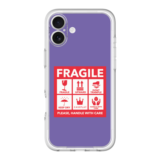 スリムプロテクションプレミアムケース［ FRAGILE Sticker - Purple ］