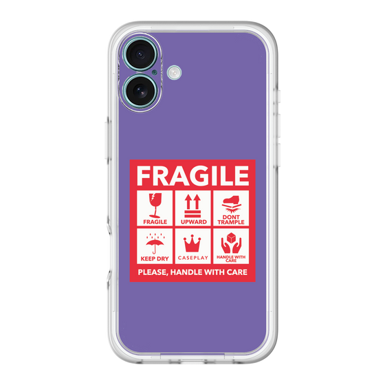 スリムプロテクションプレミアムケース［ FRAGILE Sticker - Purple ］