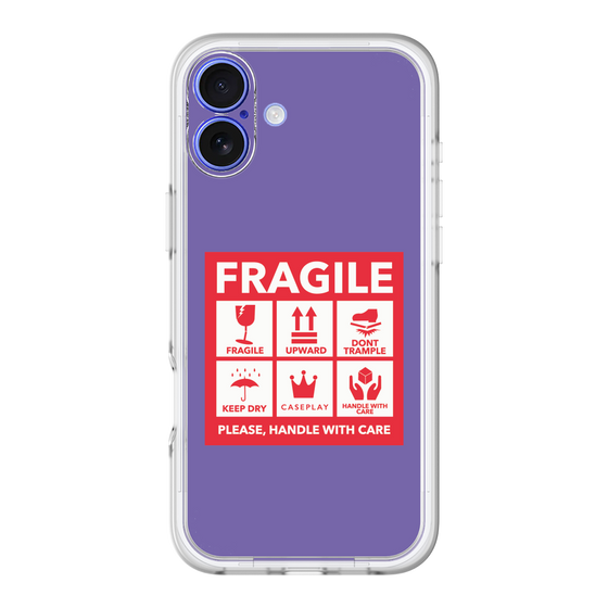 スリムプロテクションプレミアムケース［ FRAGILE Sticker - Purple ］