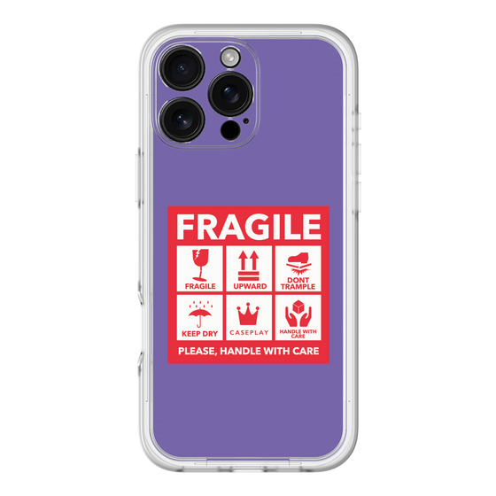 スリムプロテクションプレミアムケース［ FRAGILE Sticker - Purple ］