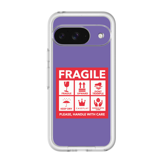 スリムプロテクションプレミアムケース［ FRAGILE Sticker - Purple ］