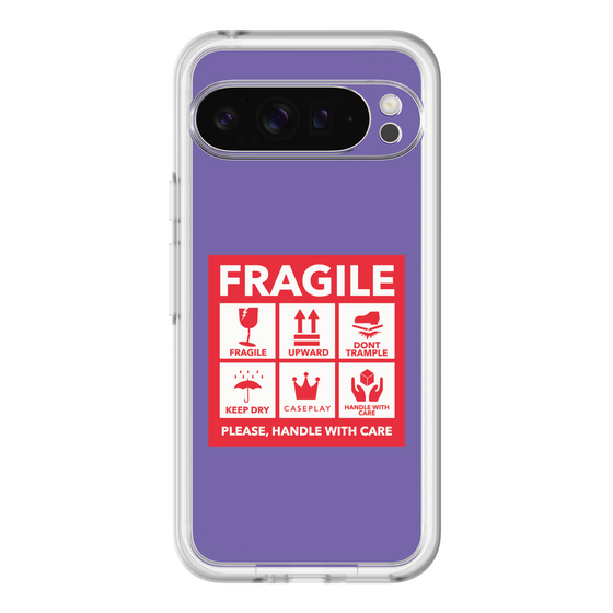 スリムプロテクションプレミアムケース［ FRAGILE Sticker - Purple ］