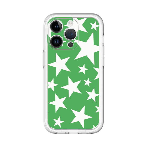 スリムプロテクションプレミアムケース［ Stars - Green ］