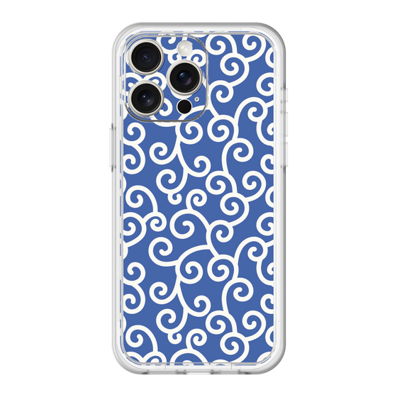 スリムプロテクションプレミアムケース［ 唐草模様 - Blue ］