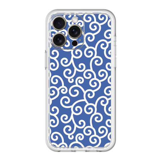 スリムプロテクションプレミアムケース［ 唐草模様 - Blue ］