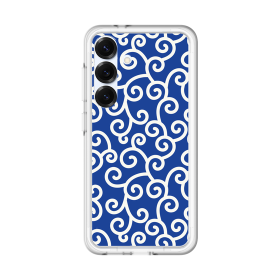 スリムプロテクションプレミアムケース［ 唐草模様 - Blue ］