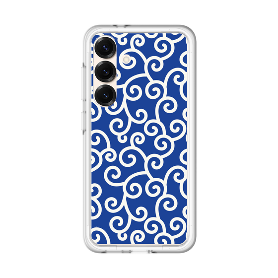 スリムプロテクションプレミアムケース［ 唐草模様 - Blue ］