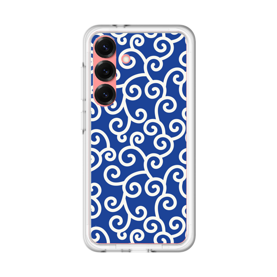 スリムプロテクションプレミアムケース［ 唐草模様 - Blue ］