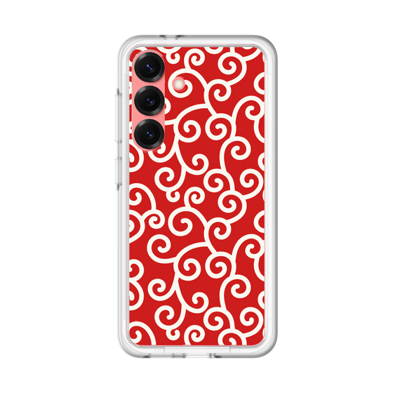 スリムプロテクションプレミアムケース［ 唐草模様 - Red ］
