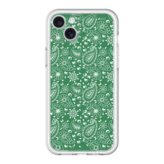 スリムプロテクションプレミアムケース［ ペイズリー - Green ］