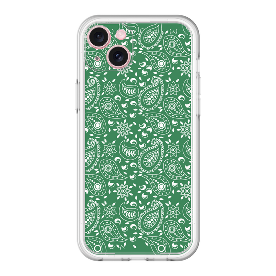 スリムプロテクションプレミアムケース［ ペイズリー - Green ］