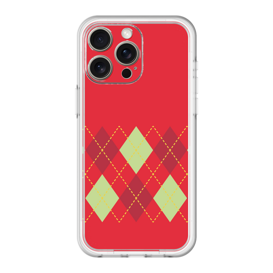 スリムプロテクションプレミアムケース［ Nordic Argyle - Red ］