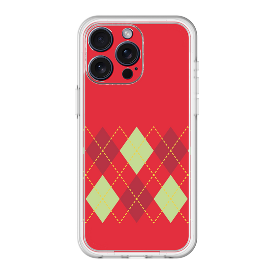 スリムプロテクションプレミアムケース［ Nordic Argyle - Red ］