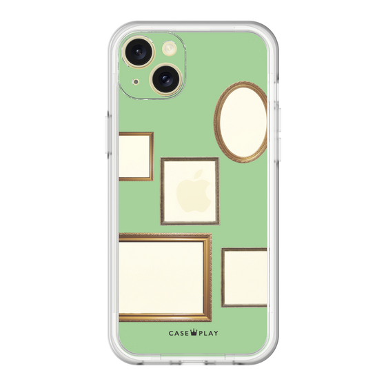 スリムプロテクションプレミアムケース［ Photo Frames - Light Green ］