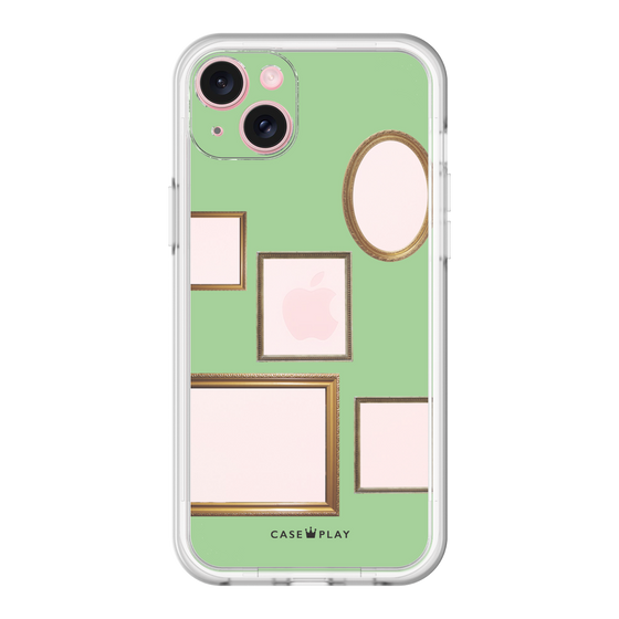 スリムプロテクションプレミアムケース［ Photo Frames - Light Green ］