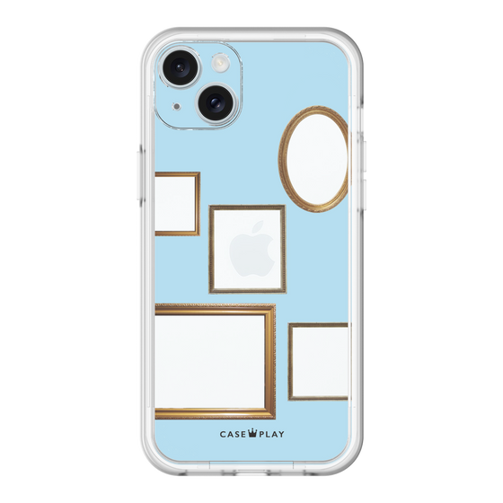 スリムプロテクションプレミアムケース［ Photo Frames - Light Blue ］