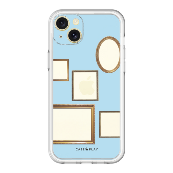 スリムプロテクションプレミアムケース［ Photo Frames - Light Blue ］