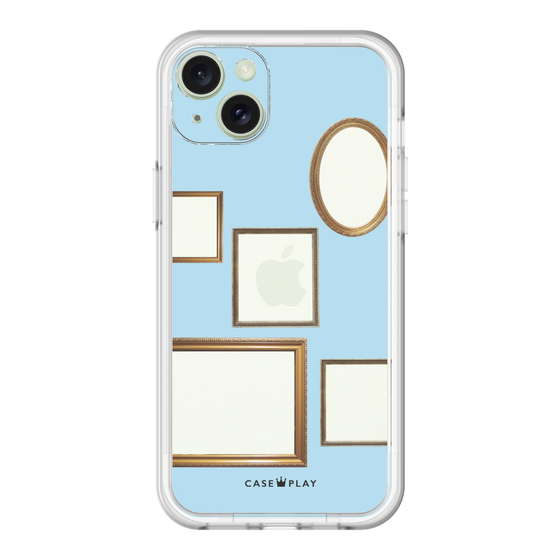 スリムプロテクションプレミアムケース［ Photo Frames - Light Blue ］