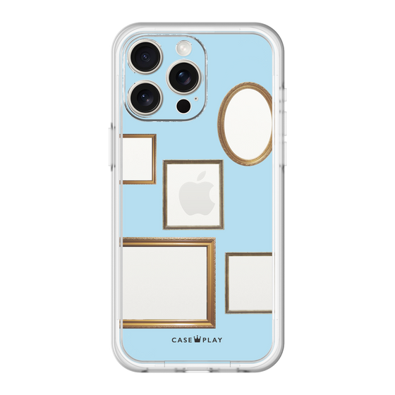 スリムプロテクションプレミアムケース［ Photo Frames - Light Blue ］