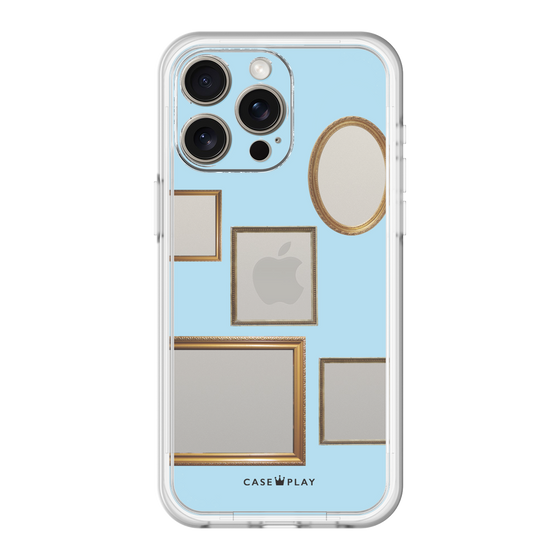 スリムプロテクションプレミアムケース［ Photo Frames - Light Blue ］
