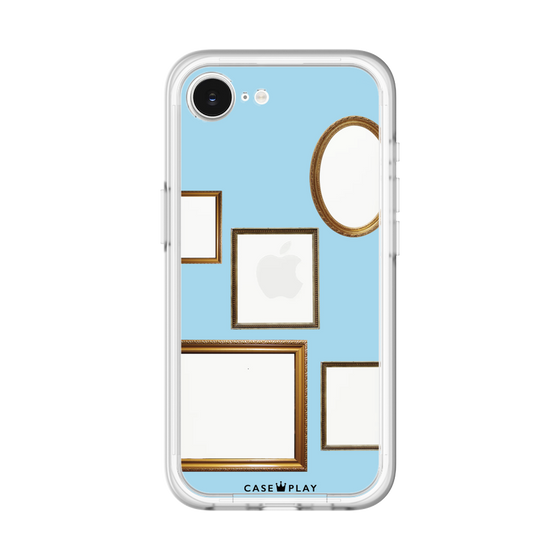 スリムプロテクションプレミアムケース［ Photo Frames - Light Blue ］