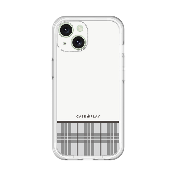 スリムプロテクションプレミアムケース［ CASEPLAY Tartan Check - Gray ］