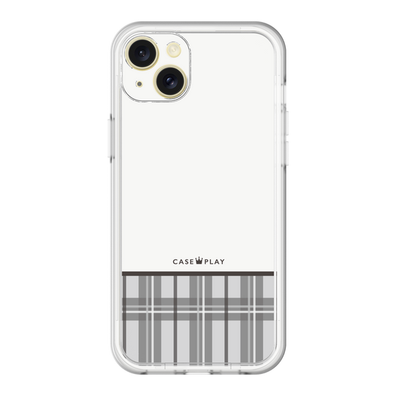 スリムプロテクションプレミアムケース［ CASEPLAY Tartan Check - Gray ］