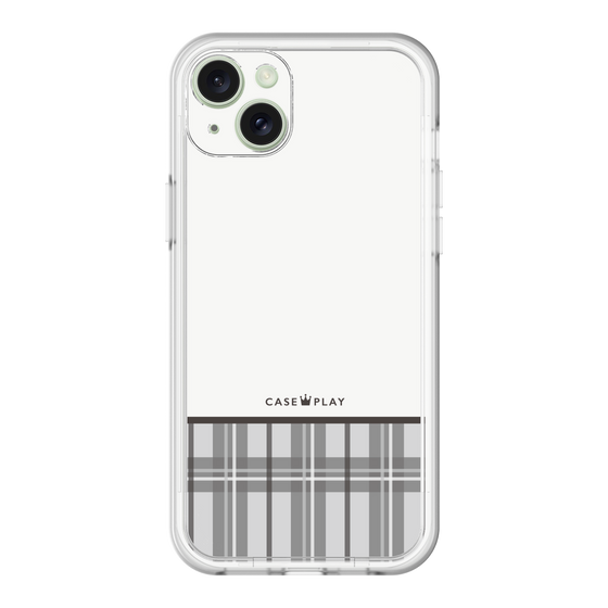 スリムプロテクションプレミアムケース［ CASEPLAY Tartan Check - Gray ］