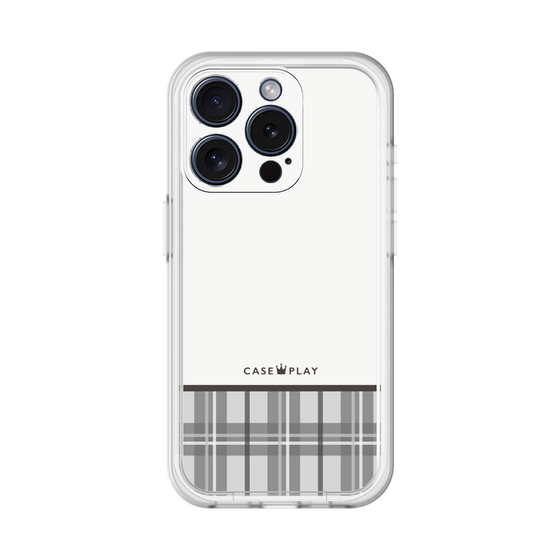 スリムプロテクションプレミアムケース［ CASEPLAY Tartan Check - Gray ］