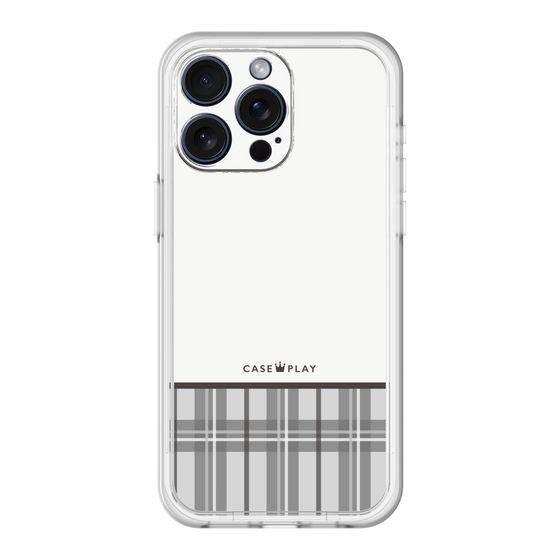 スリムプロテクションプレミアムケース［ CASEPLAY Tartan Check - Gray ］