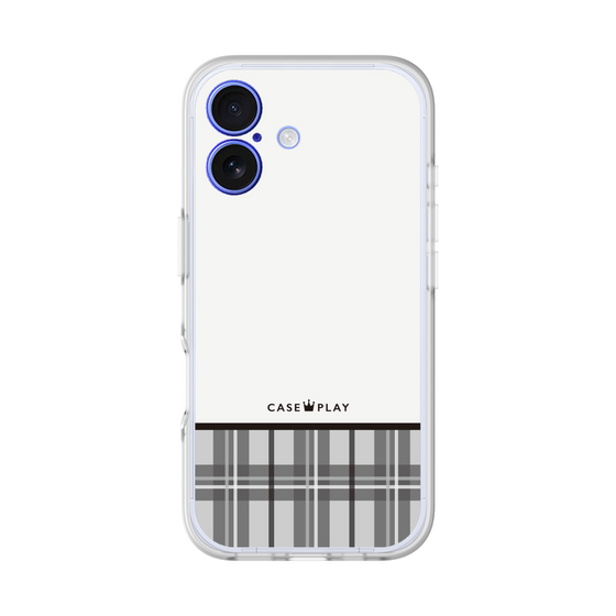 スリムプロテクションプレミアムケース［ CASEPLAY Tartan Check - Gray ］