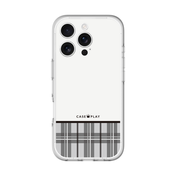 スリムプロテクションプレミアムケース［ CASEPLAY Tartan Check - Gray ］