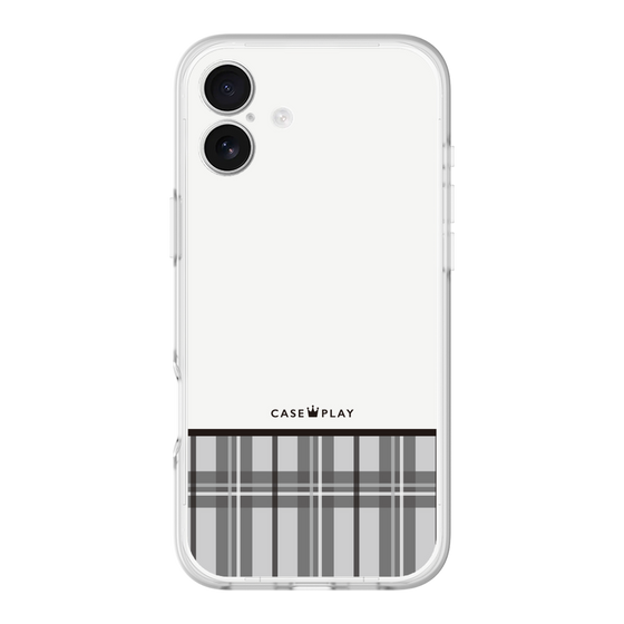 スリムプロテクションプレミアムケース［ CASEPLAY Tartan Check - Gray ］