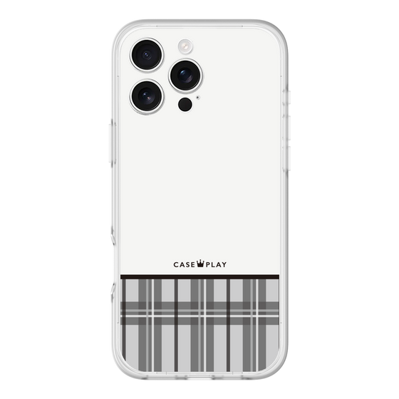 スリムプロテクションプレミアムケース［ CASEPLAY Tartan Check - Gray ］