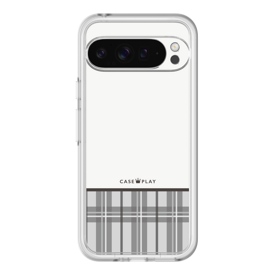 スリムプロテクションプレミアムケース［ CASEPLAY Tartan Check - Gray ］