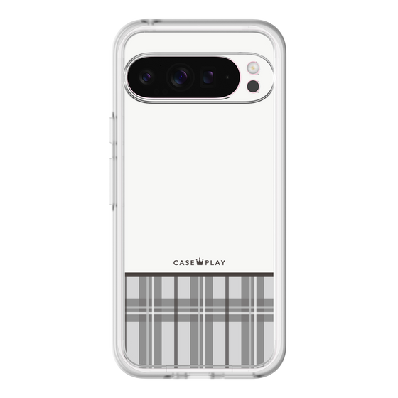 スリムプロテクションプレミアムケース［ CASEPLAY Tartan Check - Gray ］