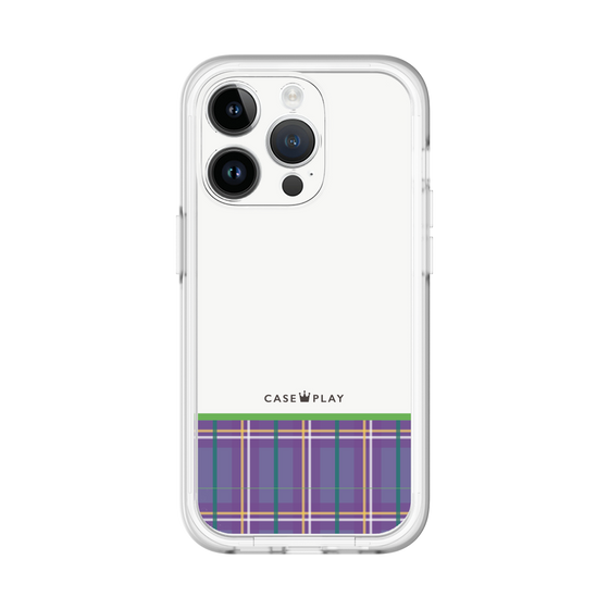 スリムプロテクションプレミアムケース［ CASEPLAY Tartan Check - Purple ］