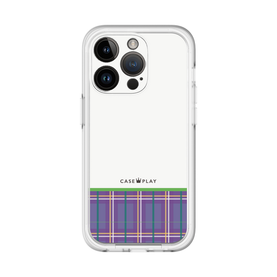 スリムプロテクションプレミアムケース［ CASEPLAY Tartan Check - Purple ］