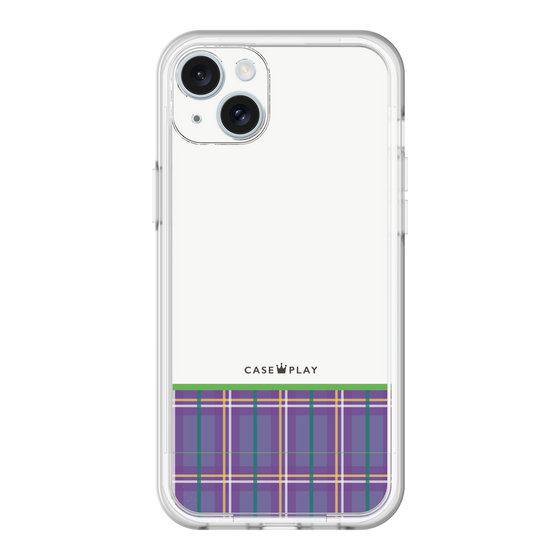 スリムプロテクションプレミアムケース［ CASEPLAY Tartan Check - Purple ］
