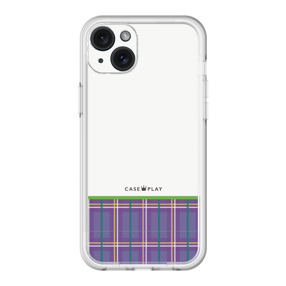 スリムプロテクションプレミアムケース［ CASEPLAY Tartan Check - Purple ］