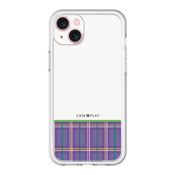 スリムプロテクションプレミアムケース［ CASEPLAY Tartan Check - Purple ］
