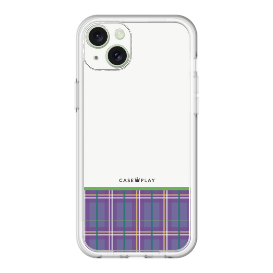 スリムプロテクションプレミアムケース［ CASEPLAY Tartan Check - Purple ］
