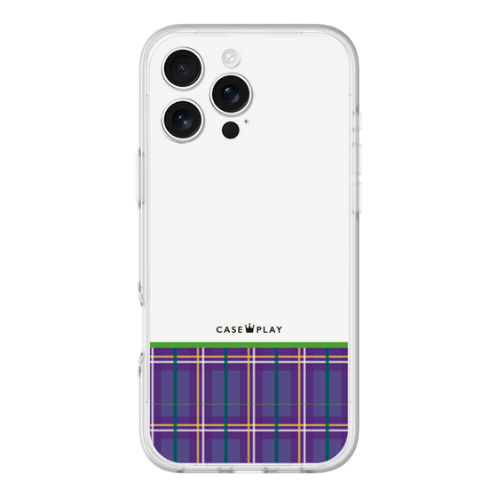 スリムプロテクションプレミアムケース［ CASEPLAY Tartan Check - Purple ］