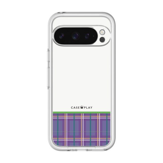 スリムプロテクションプレミアムケース［ CASEPLAY Tartan Check - Purple ］