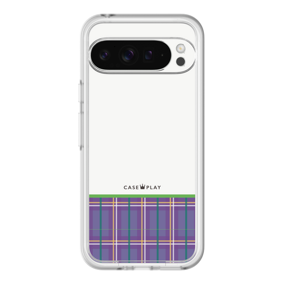 スリムプロテクションプレミアムケース［ CASEPLAY Tartan Check - Purple ］